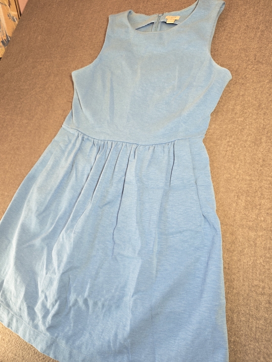 J. Crew Dresses & Skirts - J.CREW Light Blue Sleeveless Gathered Waist Dress Pockets Women's Small